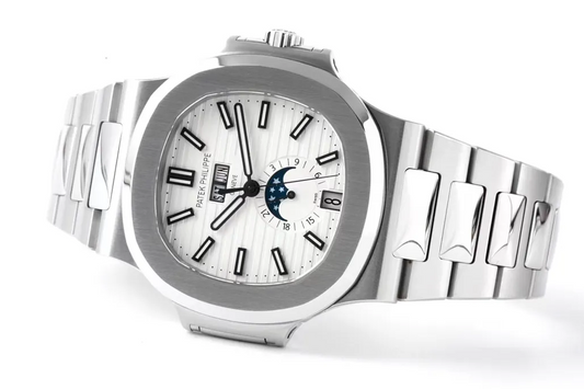 Patek Philippe Nautilus Silver Annual Calendar